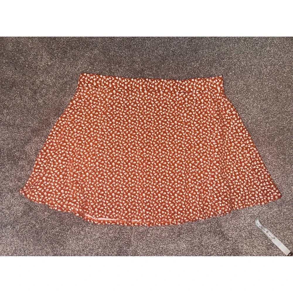 Forever‎ 21 Plus Size Women's Orange Floral Skirt